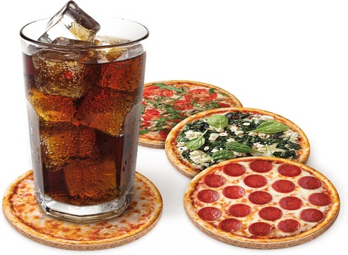 HOT and Fresh Pizza Coasters