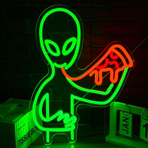 Alien Pizza Neon Sign